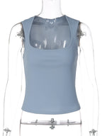 Square-Neck Sleeveless Tank Top