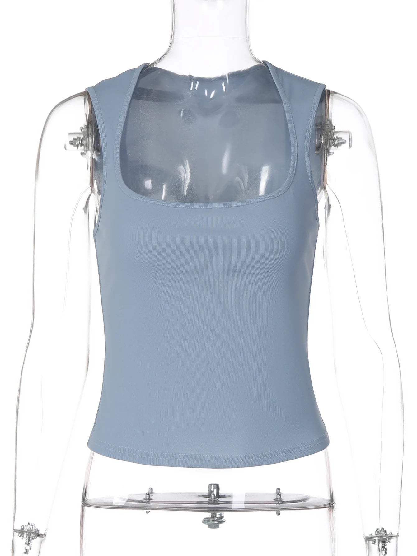 Square-Neck Sleeveless Tank Top