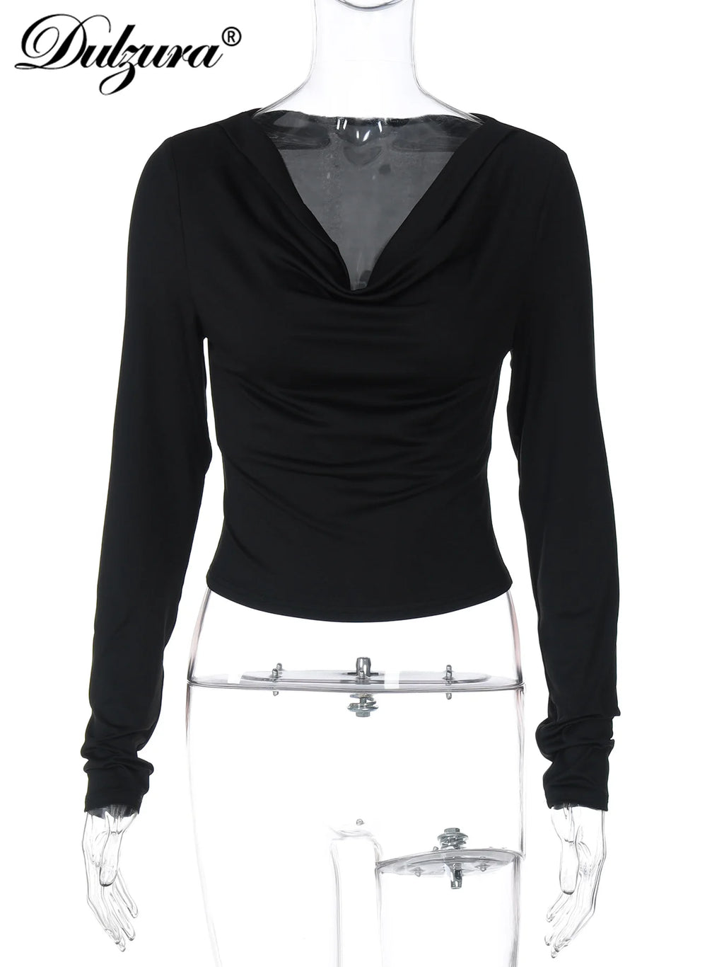 V-Neck Long-Sleeve Slim-Fit T-Shirt