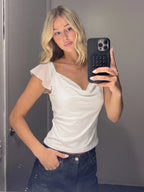 Chiffon Backless Tank Top