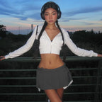 Long-Sleeve Cropped Top