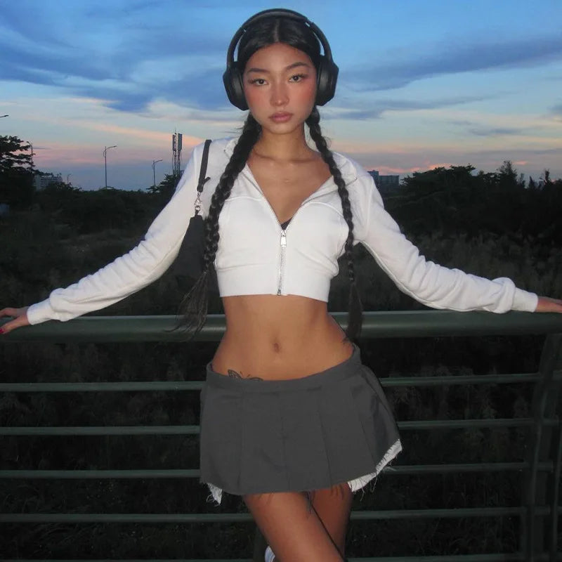 Long-Sleeve Cropped Top