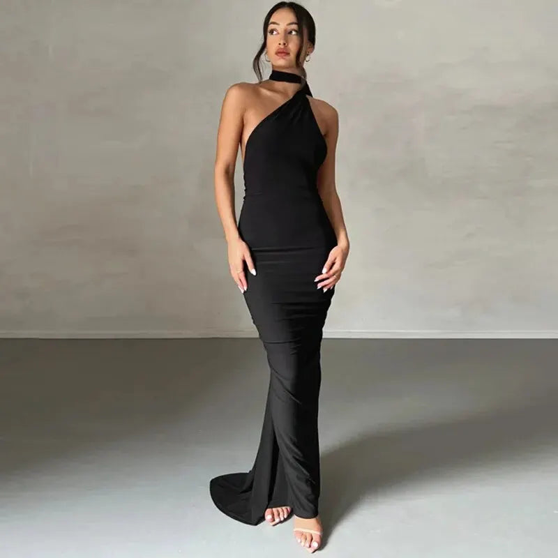 Backless Sleeveless Bodycon Maxi Dress