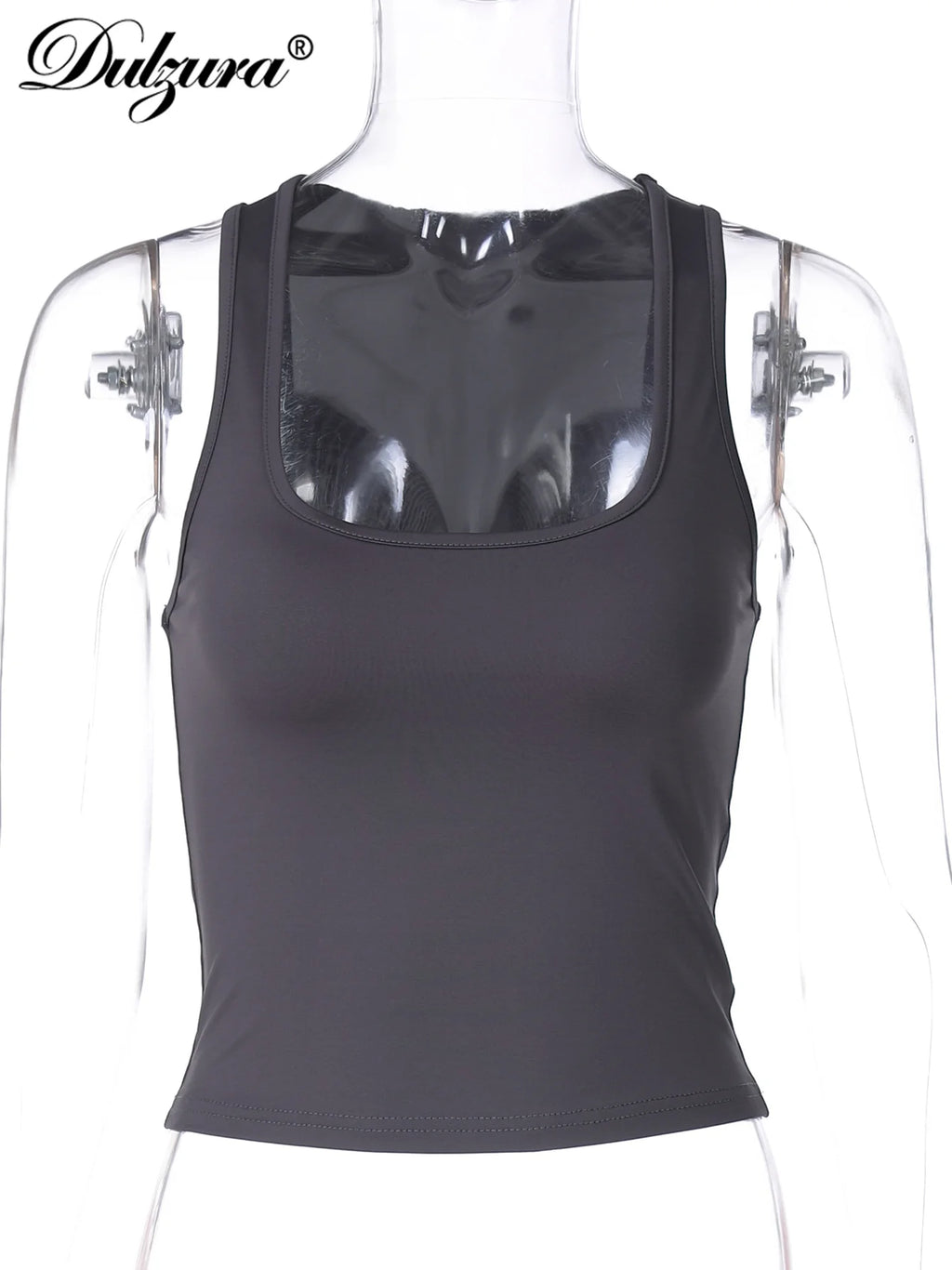 Romy Square-Neck Sleeveless Bodycon Tank Top