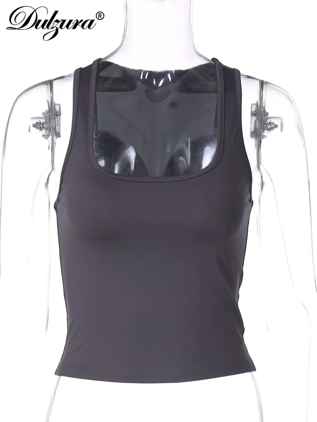 Romy Square-Neck Sleeveless Bodycon Tank Top