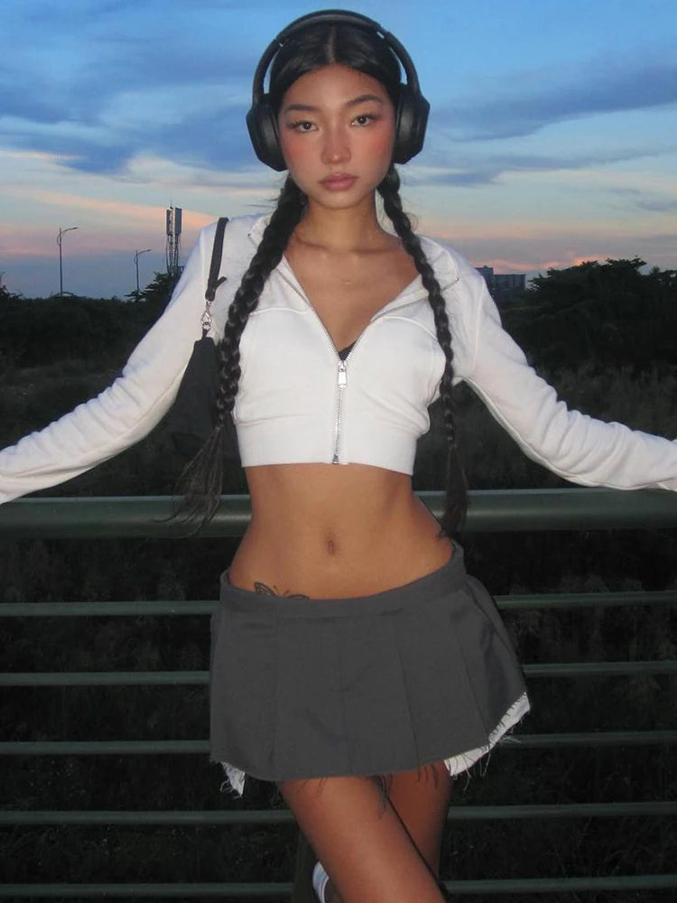 Long-Sleeve Cropped Top