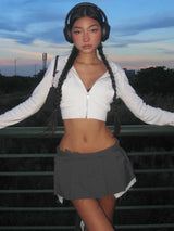 Long-Sleeve Cropped Top