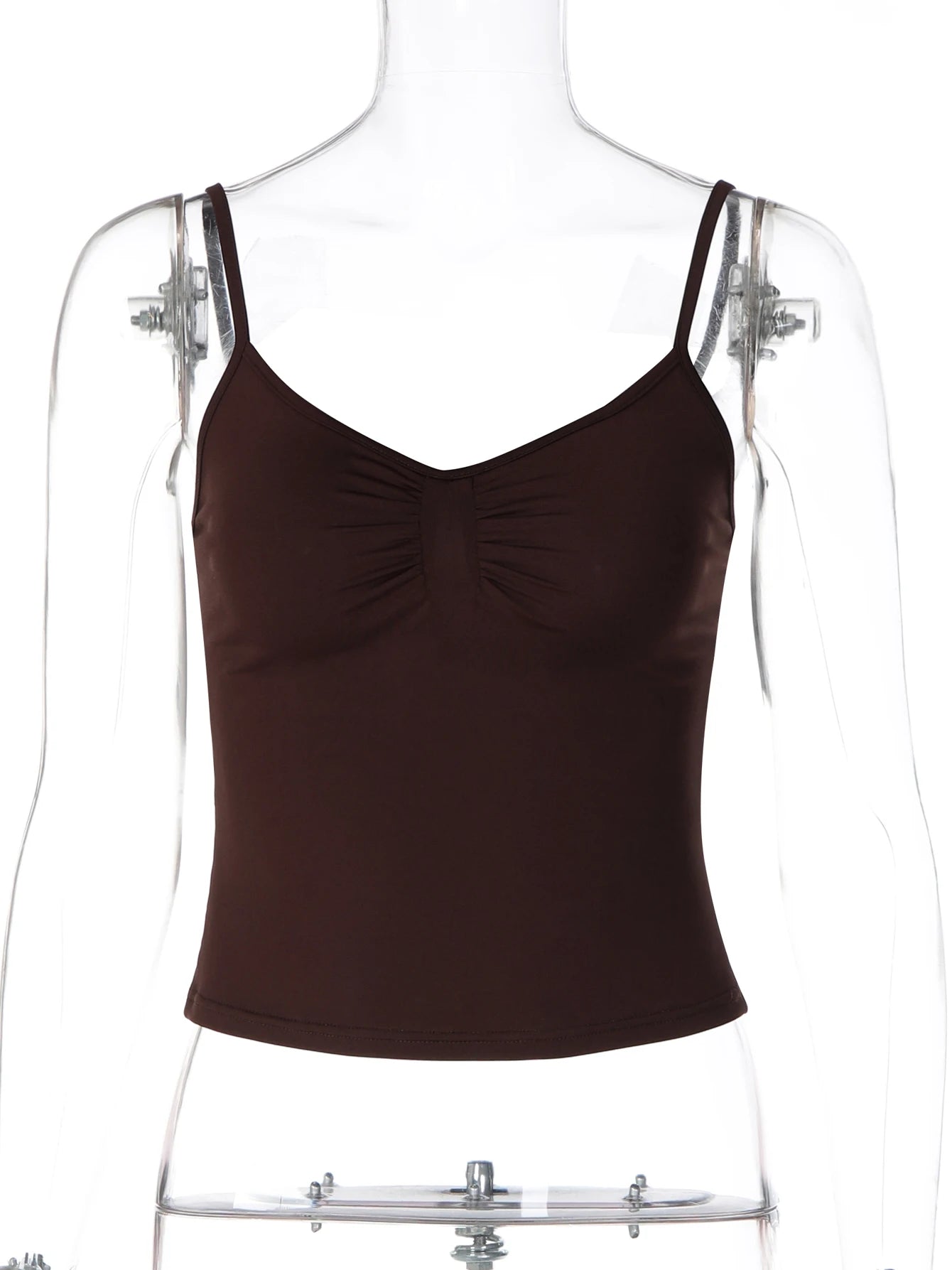 Ruched Backless Cropped Camisole Top